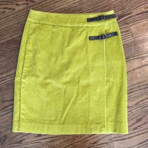 Boden 2 corduroy skirt cord gold mustard mini wrap